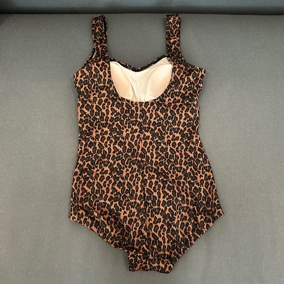 Gabar Vintage Cheetah Print One Piece Swimsuit Size 10 - Picture 4 of 7
